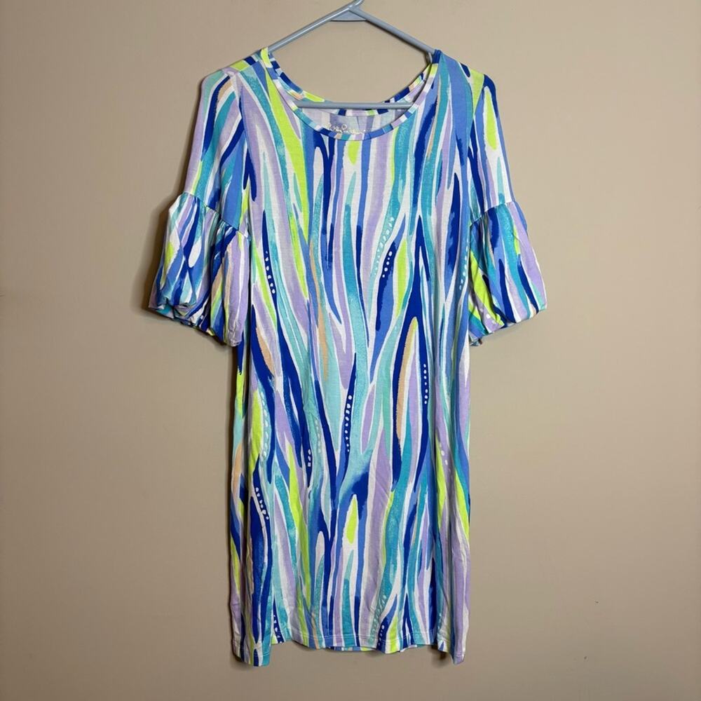 Lilly Pulitzer Lindell Dress Shore Perfection Blue Teal Size XS - Picture 3 of 7